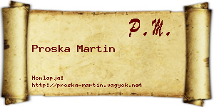 Proska Martin névjegykártya